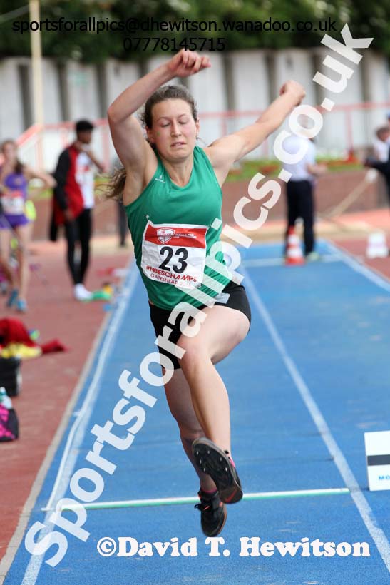 Senior girls triple jump, English Schools Track and Field. Photo: David T. Hewitson/Sports for All Pics